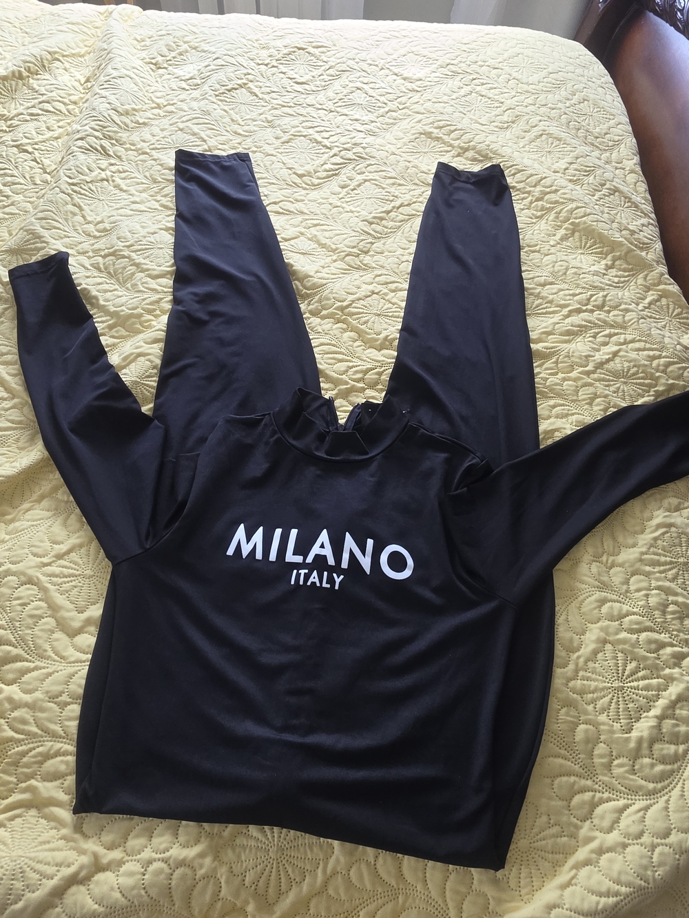 Milano Black Jumpsuit with White Logo
